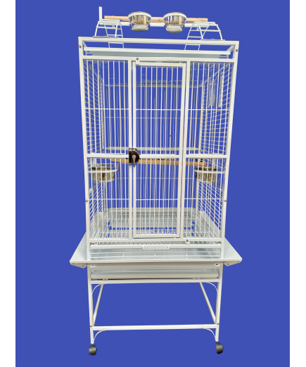 Parrot-Supplies Ohio Play Top Parrot Cage White